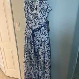 Blue Floral  Dress